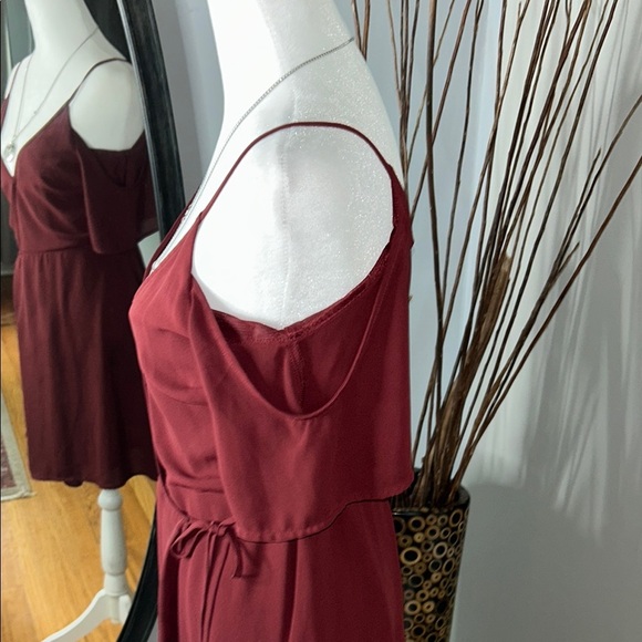 Lush Red Wrap Tie Front Mini Dress - Picture 6 of 10